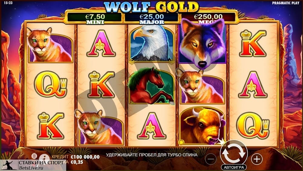 Бетмастер слот Wolf gold