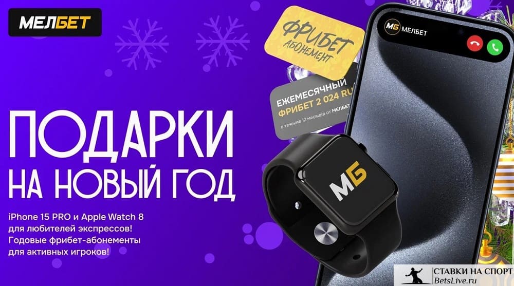 Новогодние акции на Мелбет ру