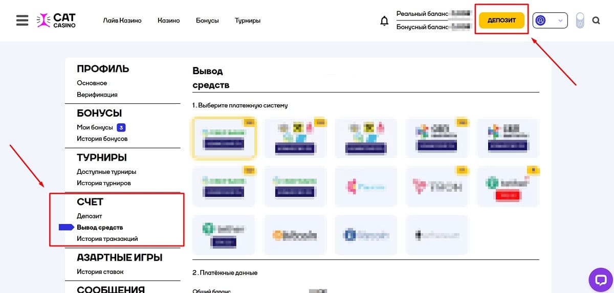 Cat casino вывод средств