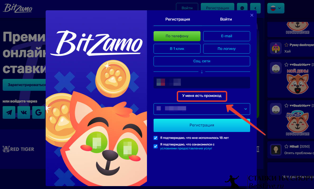Bitzamo промокод