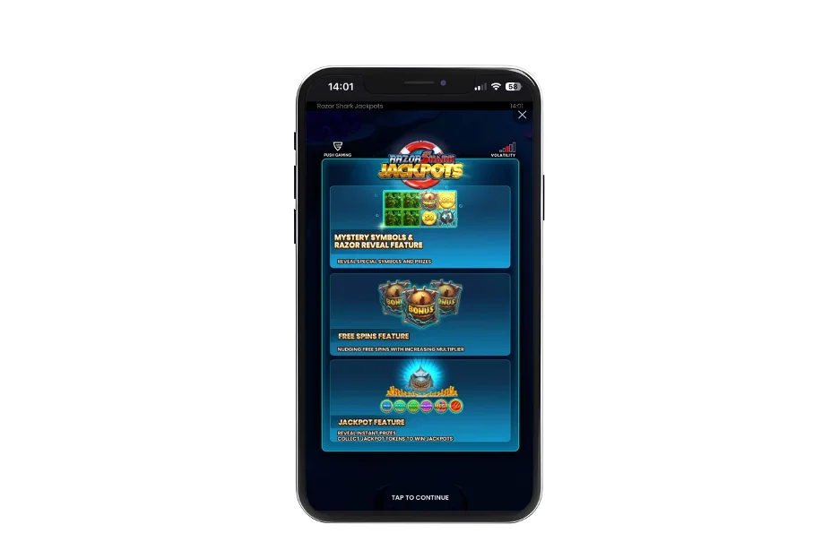 Razor Shark Jackpots: бонусные функции