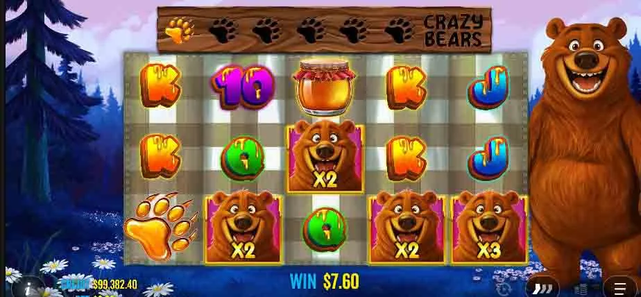 Bear Crazy слот: бонусный раунд демо